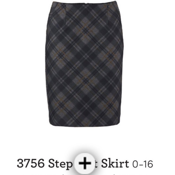 Plaid Pencil Skirt - Gray - Picture 1 of 4